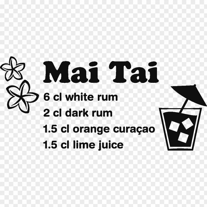 Mai Tai Logo Brand White PNG