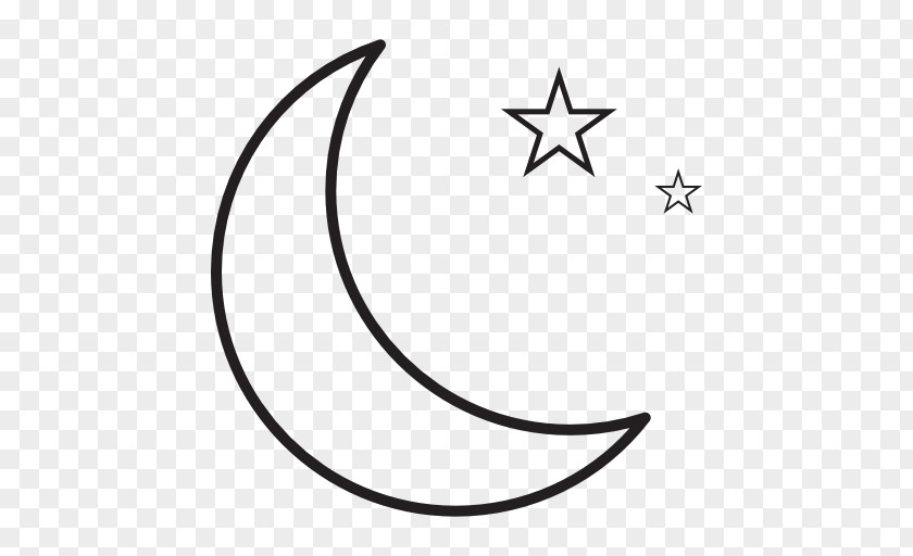 Moon Star And Crescent Drawing PNG