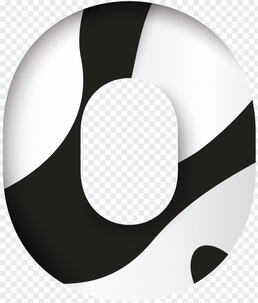 Number Zero Black White Clip Art Image And 0 PNG