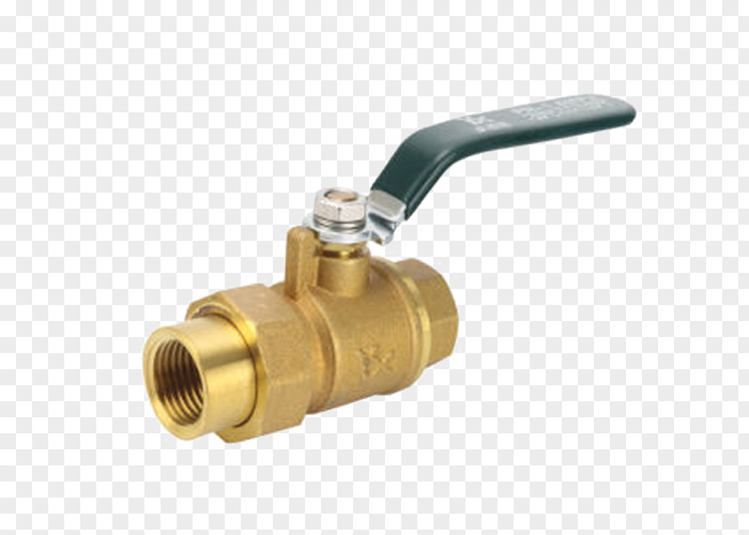 Union Brass Ball Valve Angle PNG