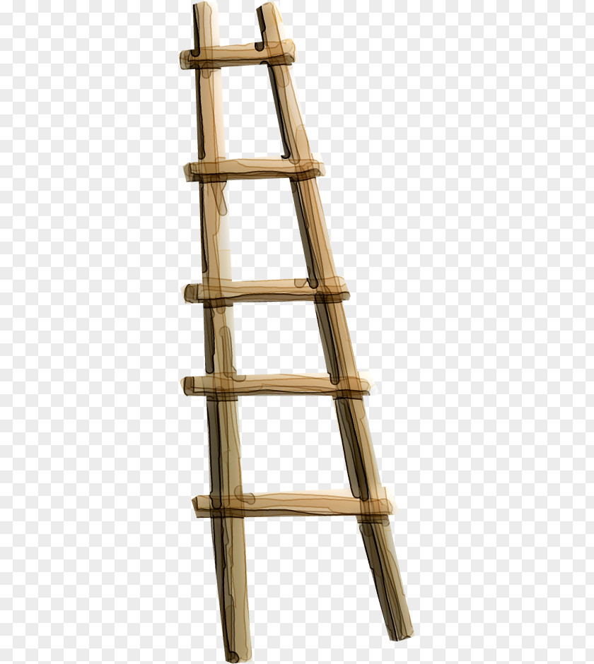 Cartoon Painted Wooden Ladder Wood PNG