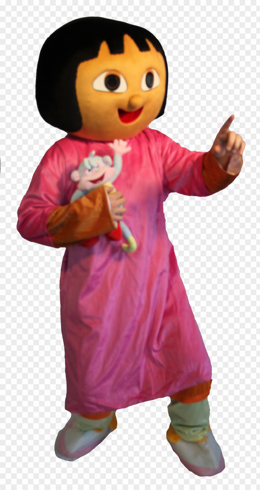 Dora Costumed Character Mascot Superman PNG