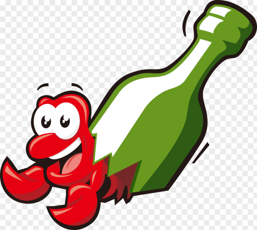 He Has Hit The Bottle Crayfish Beer Wine Cider Cocktail PNG