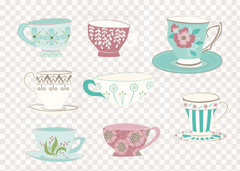 Lovely Hand-painted Mugs Teacup Drawing Coffee Cup Mug PNG