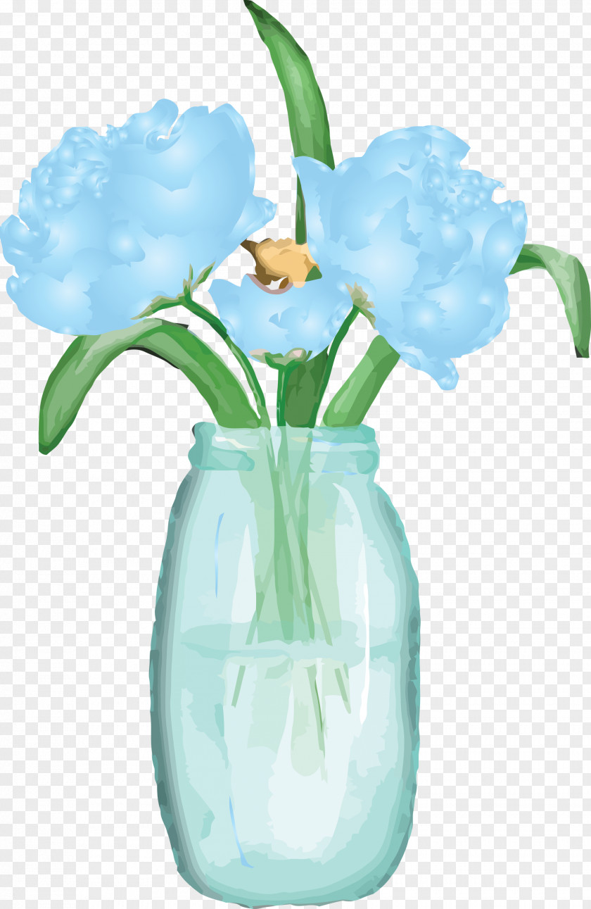 Flower Aqua Vase Plant Hydrangea PNG