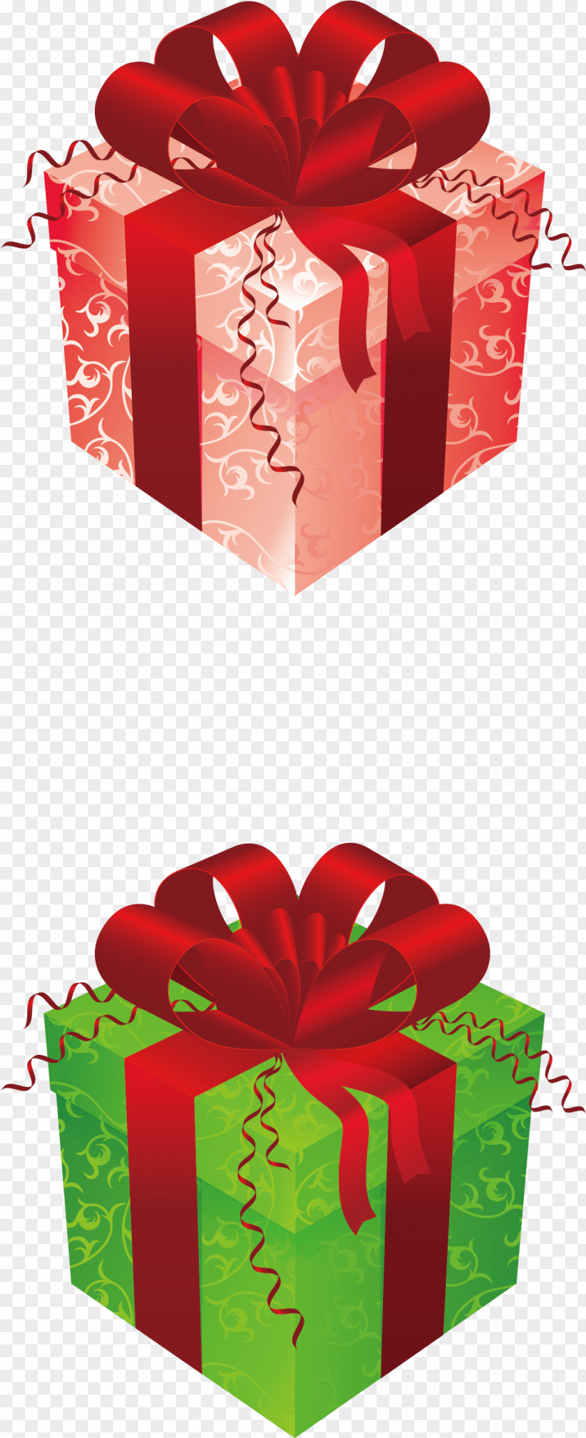 Lovely Gift Box Elements Christmas Clip Art PNG