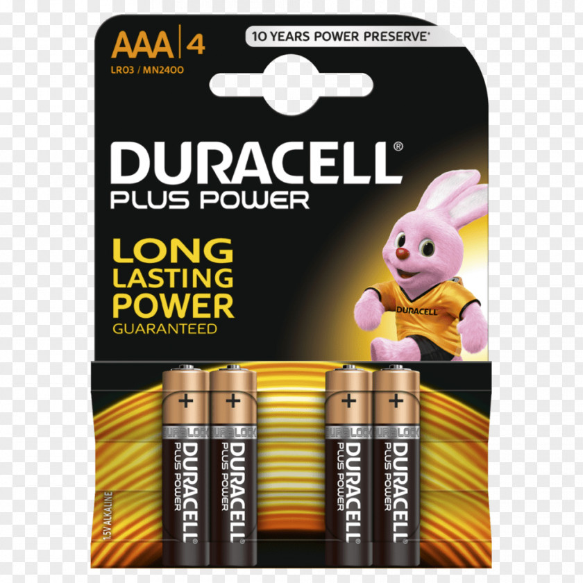 AAA Battery Duracell Alkaline Electric PNG