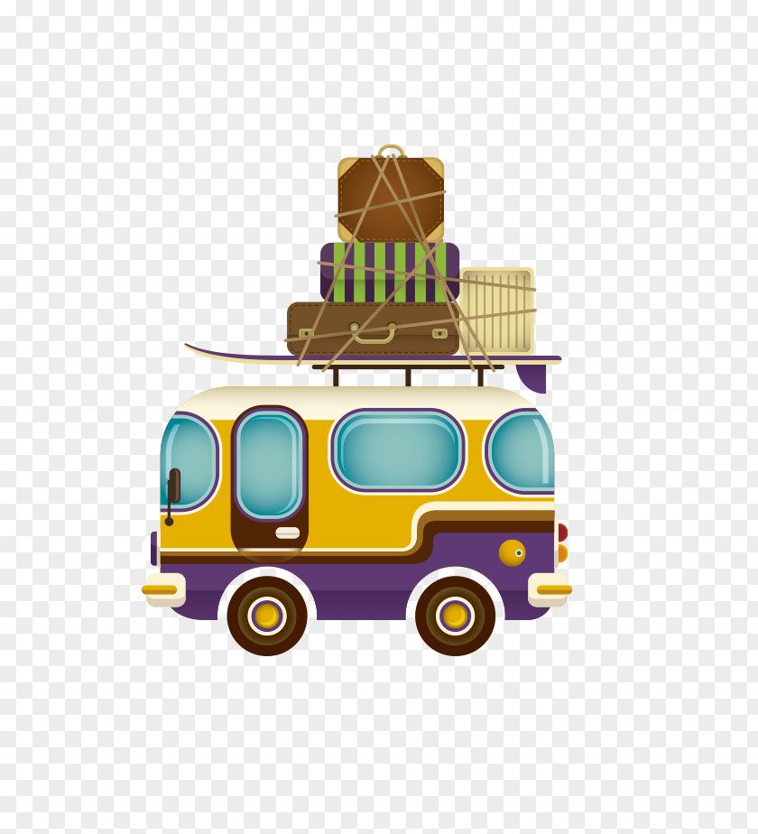 Free Tourist Bus Pull Material Tour Service Baggage PNG