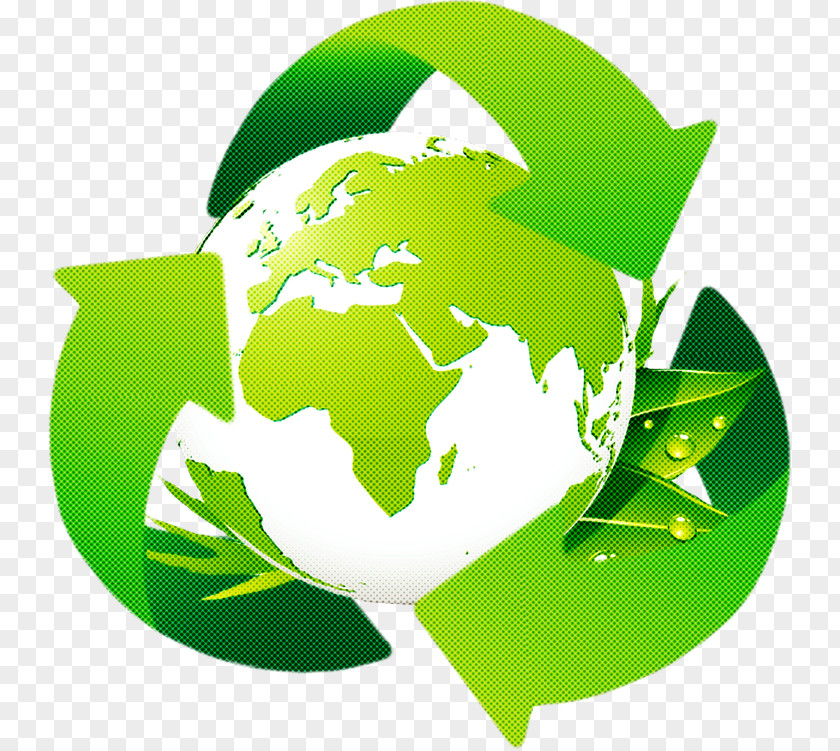 Symbol Earth Green Leaf World Recycling Logo PNG