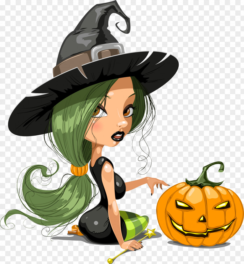Halloween Witchcraft Vector Graphics Clip Art Illustration PNG