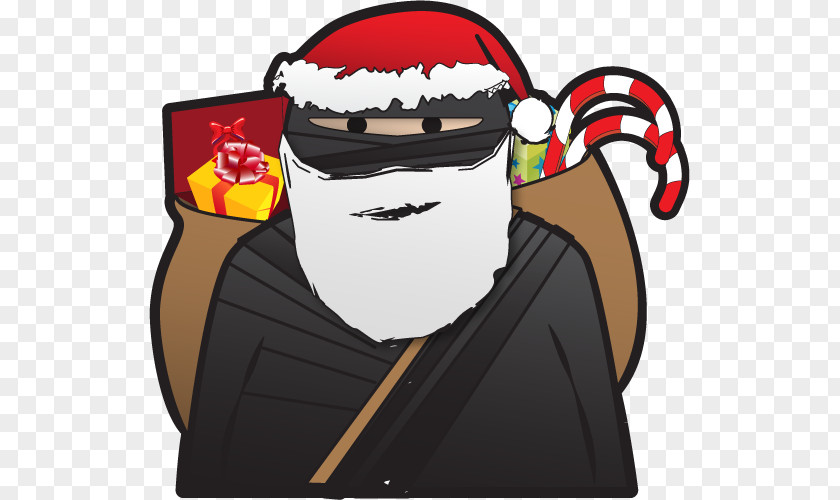 Ninja Santa Cliparts Claus Secret Gift Christmas Game PNG
