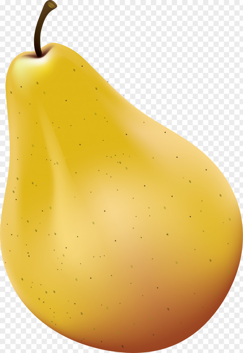 Hand Painted Yellow Pear Fruit Auglis PNG