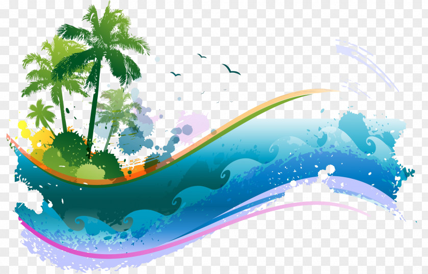 Summer Tropics Drawing Clip Art PNG