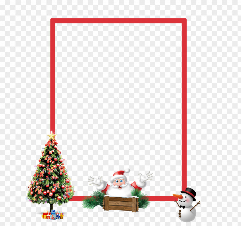 Christmas Decorative Frame Material Tree Ornament PNG
