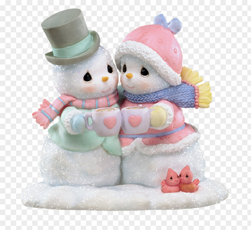 Hugging Snowman Precious Moments, Inc. Figurine Gift Christmas Village PNG