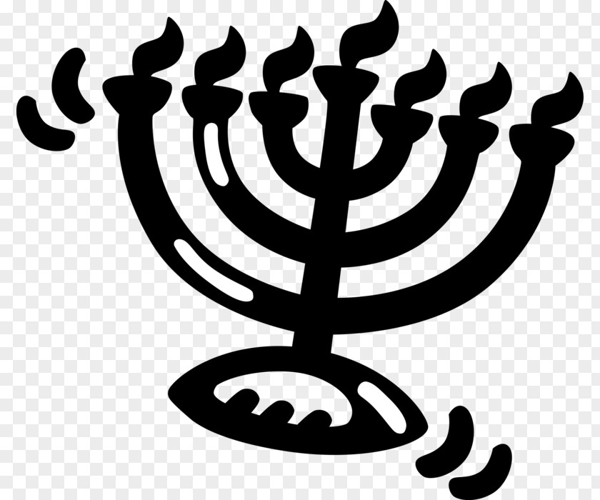 Jewish Menorah Clip Art Line Candlestick Recreation PNG