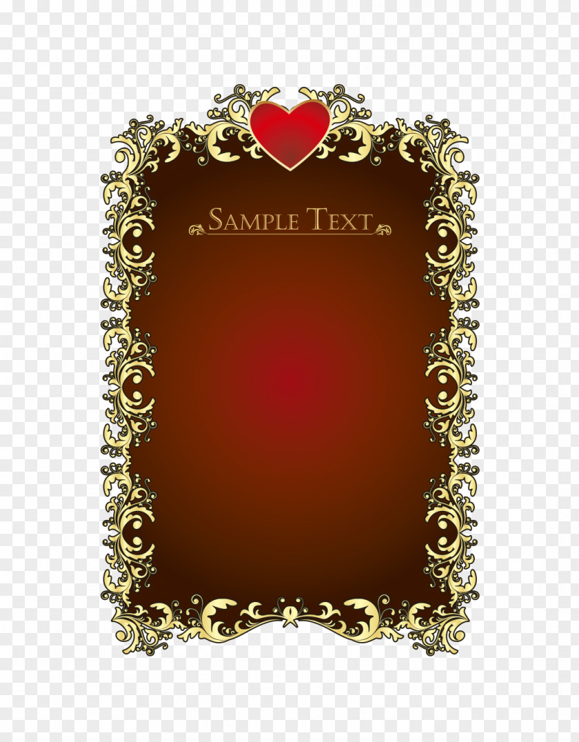 Palace Red Border Vector Picture Frame Complete Father Brown PNG