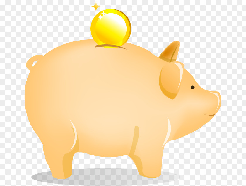 Vector Hand-painted Piggy Bank Domestic Pig Euclidean Money Adobe Illustrator PNG