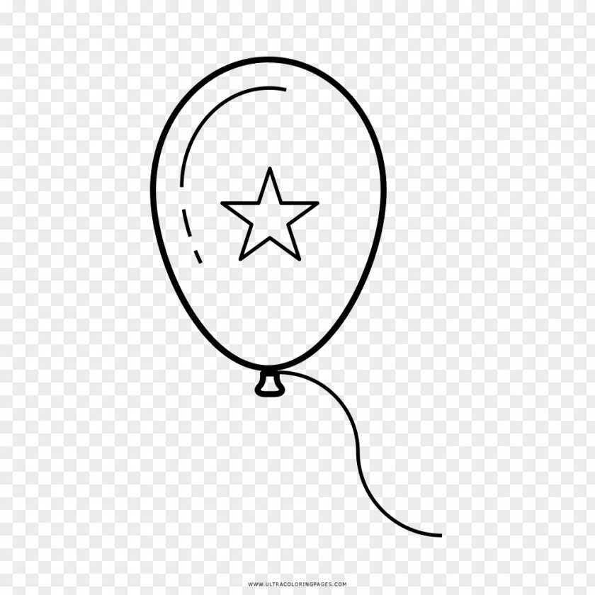 Balloon Drawing Coloring Book Toy Black And White PNG