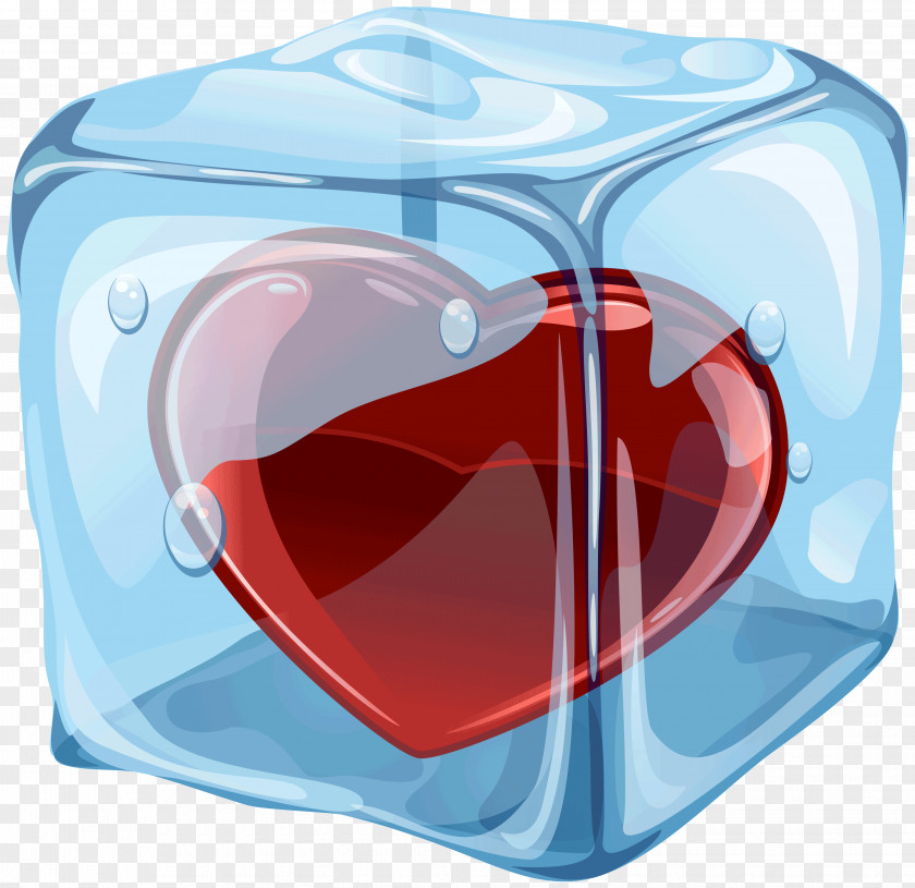 Ice Cube Heart Clip Art PNG