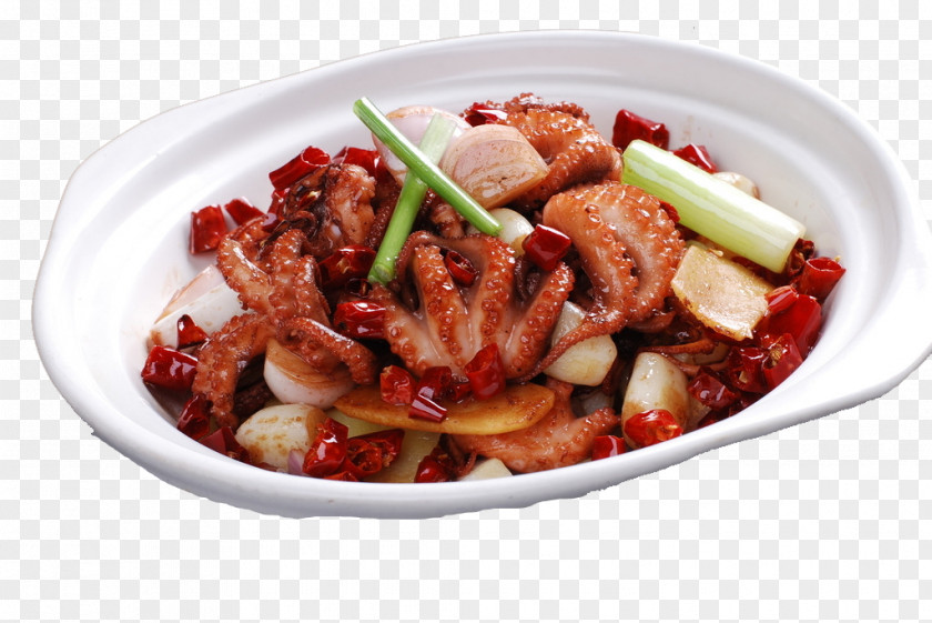 Sand Nest Garlic Octopus Nakji-bokkeum Chinese Cuisine Pungency Braising PNG