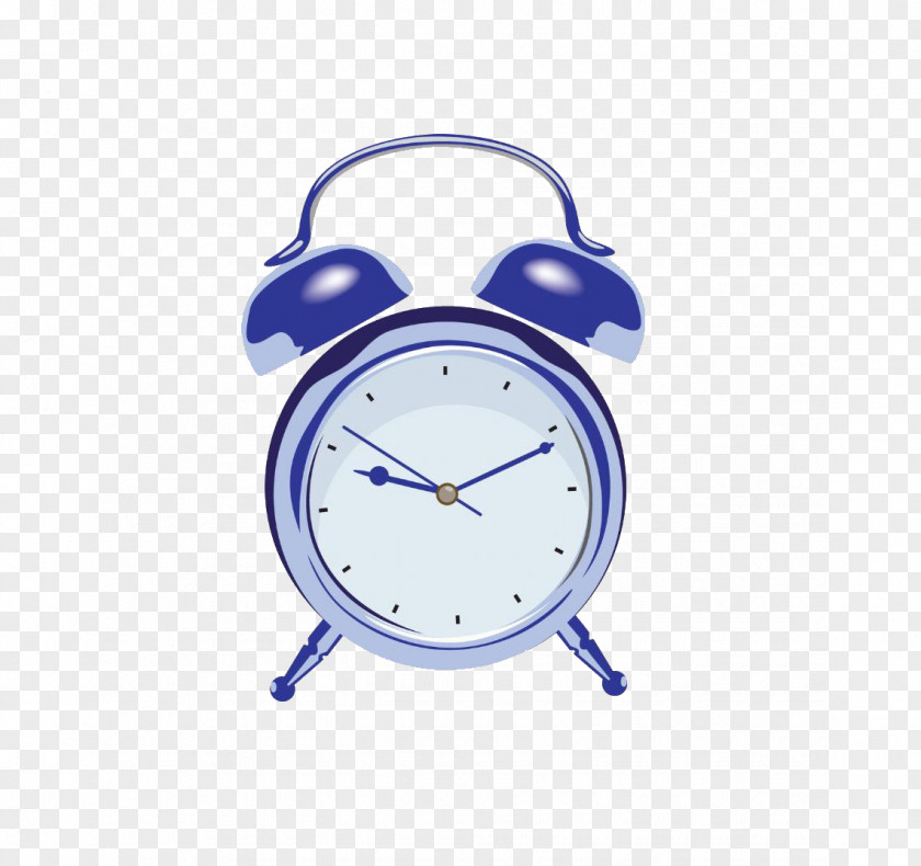 Blue Alarm Clock Bell PNG