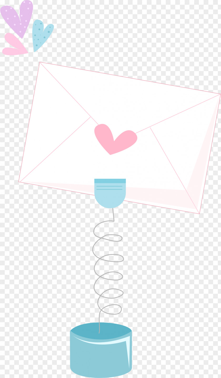 Hand-painted Love Envelopes Paper Angle Pattern PNG