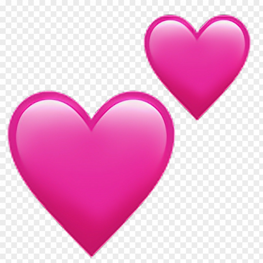 PINK HEARTS Emoji Heart Symbol Love PNG