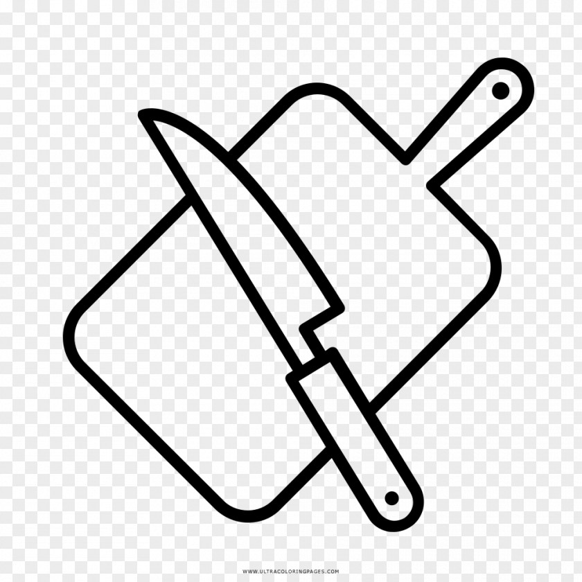 Knife Drawing Cutting Boards Coloring Book PNG