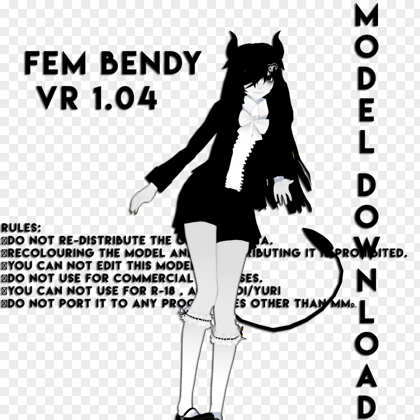 Bendy And The Ink Machine Mmd Model Human Female Woman Mammal PNG