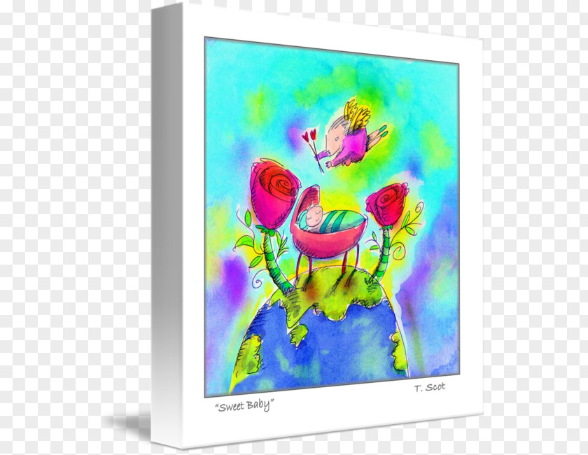 Flower Visual Arts Television Set Gallery Wrap PNG