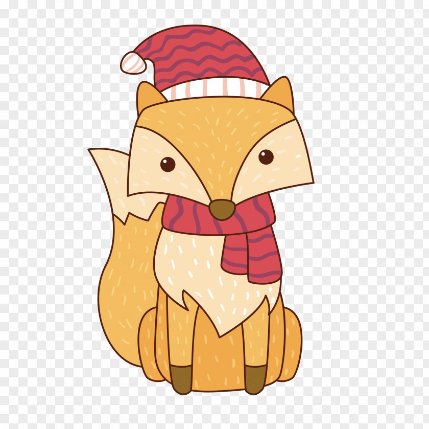 Hand-painted Fox Illustration PNG