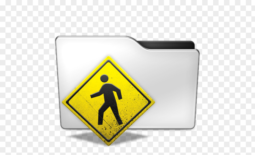 Folders Pedestrian Crossing Warning Sign Traffic School Zone PNG
