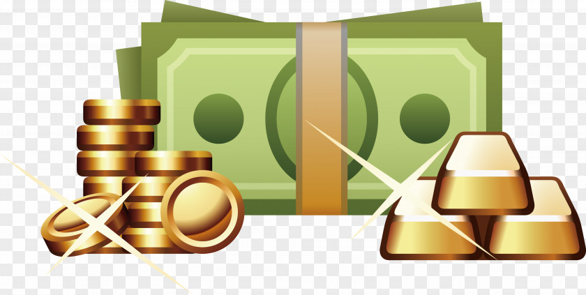 Money Dollar Gold Coins Gradient Coin PNG