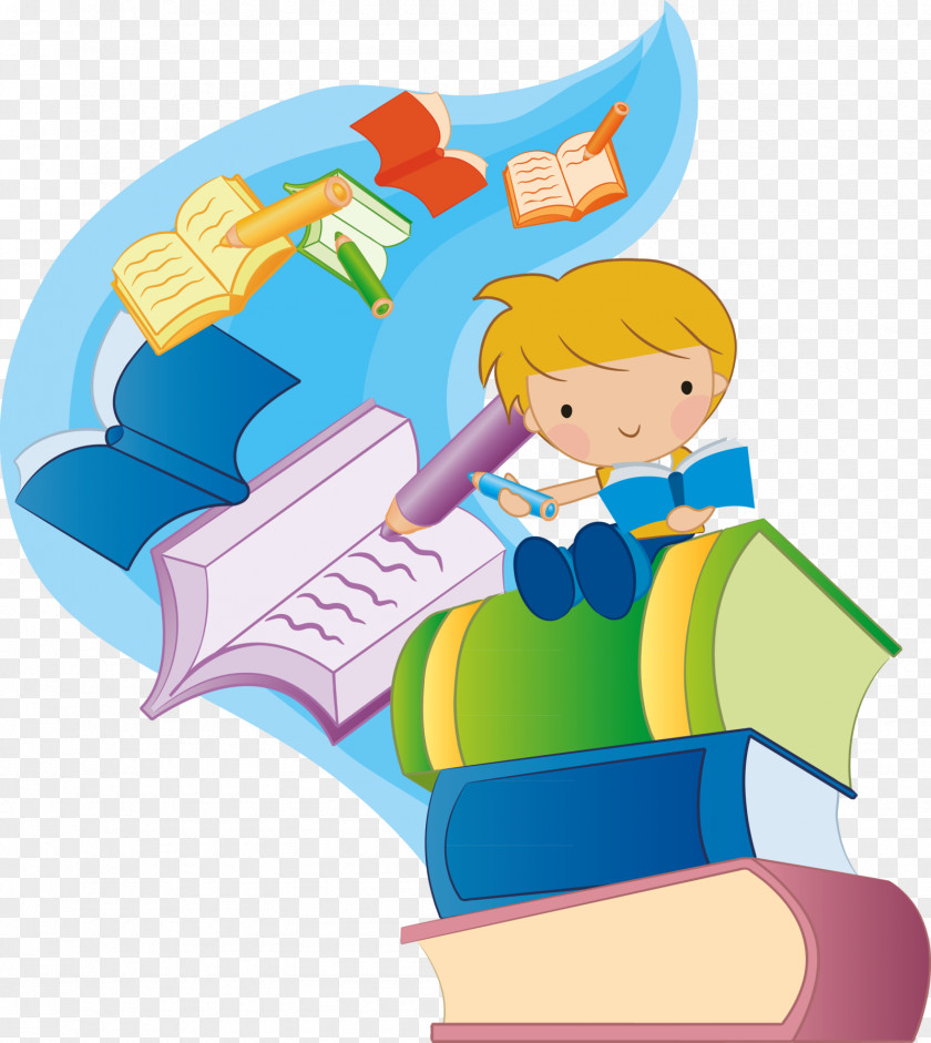 Reading Textbook Child PNG