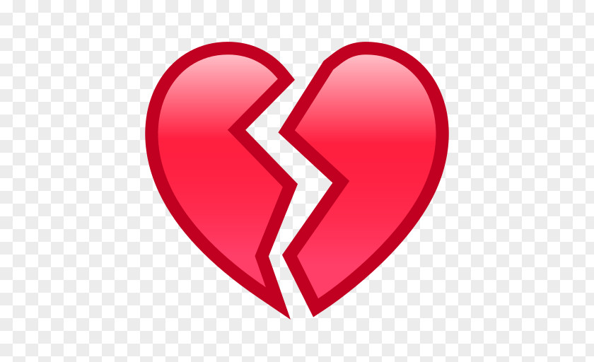 Broken Heart Emoji Symbol SMS PNG