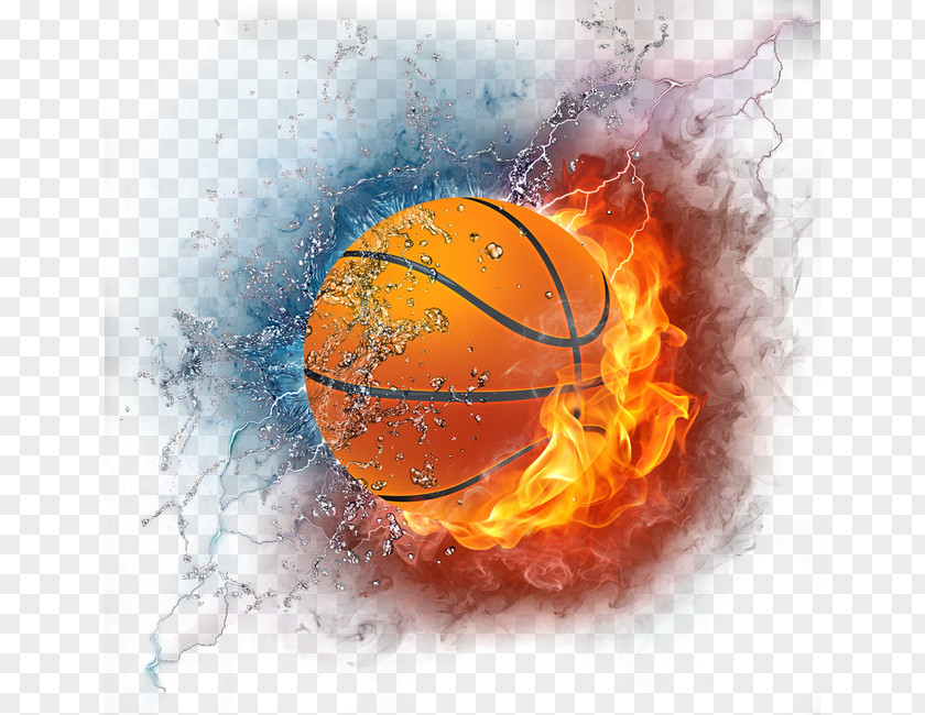Flame Basketball NBA Sport Wallpaper PNG