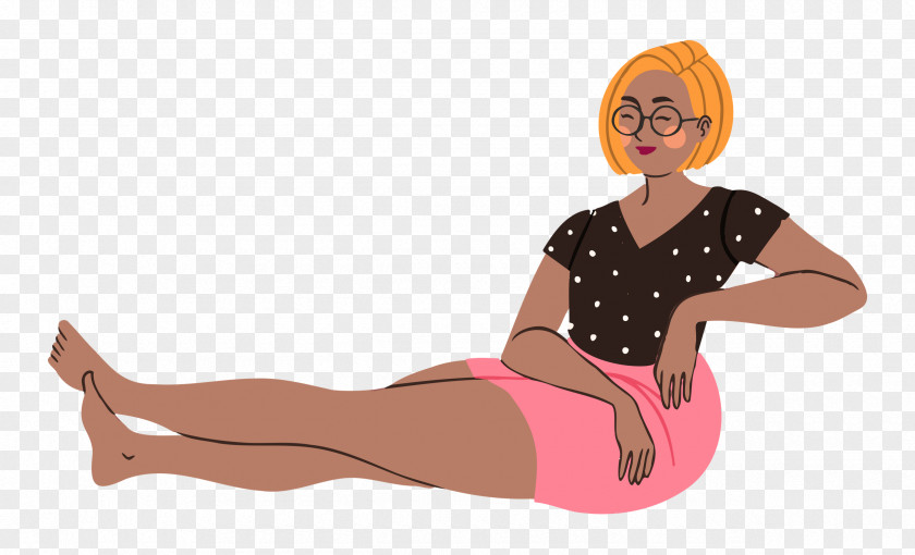 Relaxing Lady Woman PNG