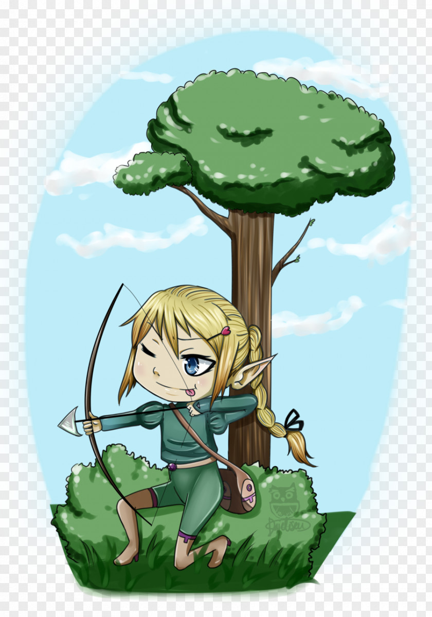 Tree Cartoon Green Legendary Creature PNG