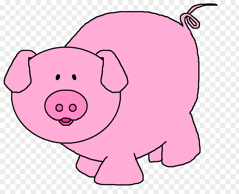Cartoon Pigs Pictures Domestic Pig Roast The Three Little Clip Art PNG