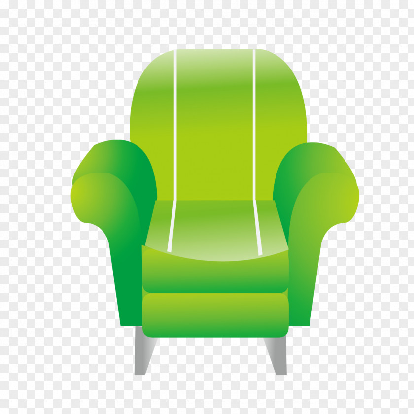 High-grade Green Leather Seats Chair Couch PNG
