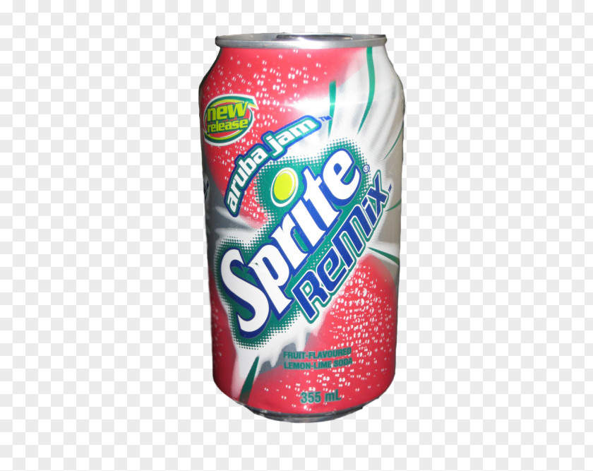 Sprite Remix Fizzy Drinks Aluminum Can Strawberry PNG