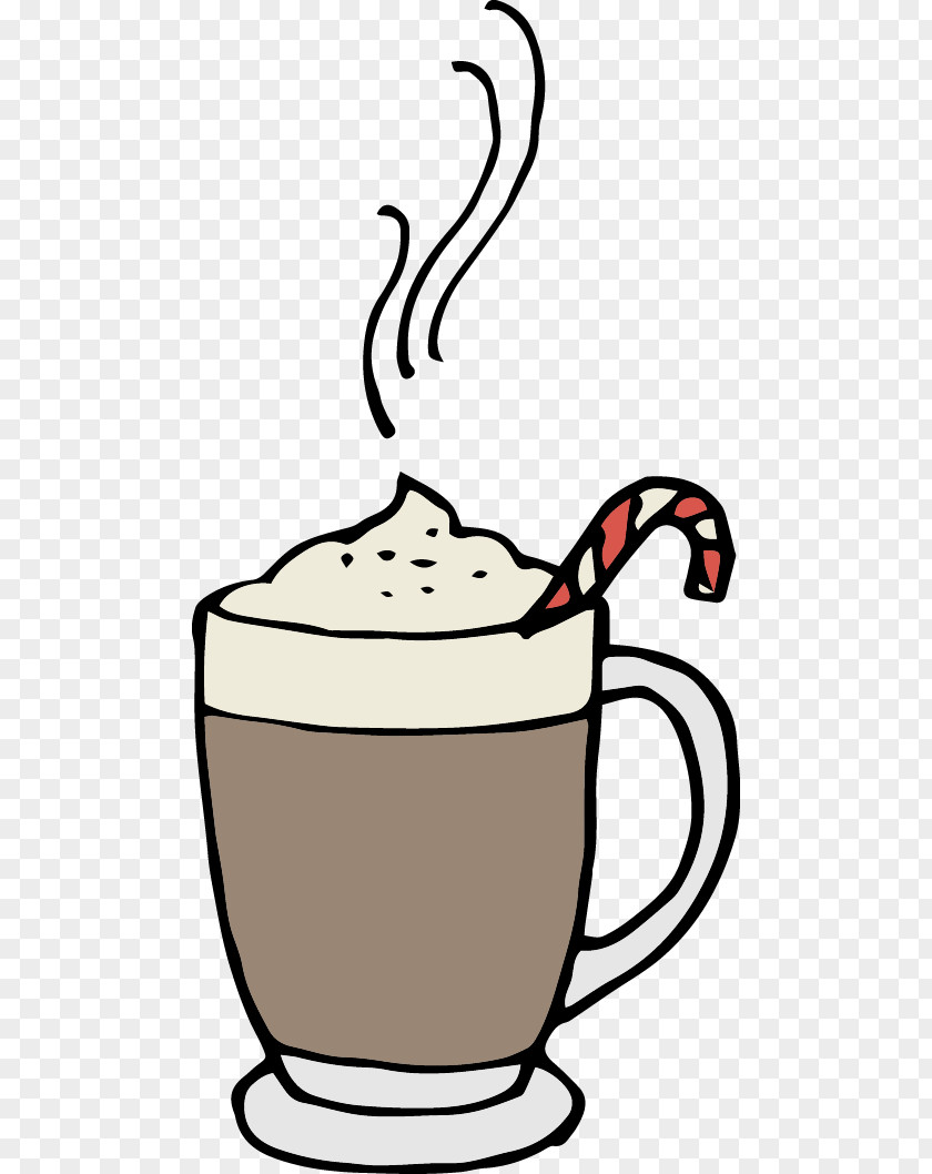 Vector Cartoon Winter Cold Ice Cream Milkshake Coffee Tea PNG