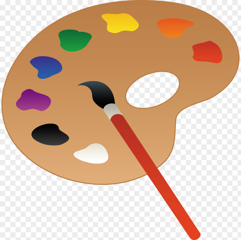 Paintbrushes Cliparts Palette Paint Artist Clip Art PNG