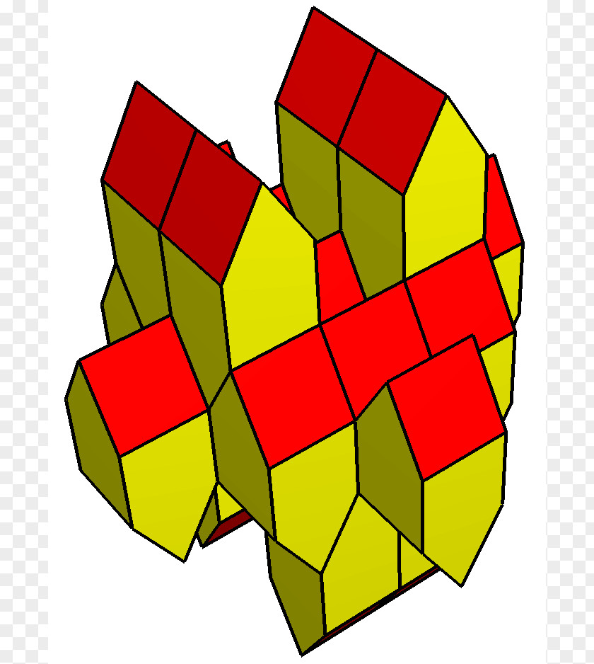 Angle Triangular Prismatic Honeycomb Elongated Gyrobifastigium PNG
