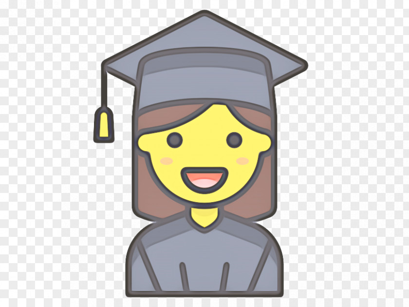 Mortarboard Smile Graduation Icon PNG