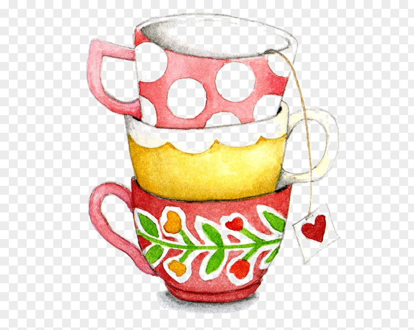 Tea Teacup Coffee Mug Painting PNG