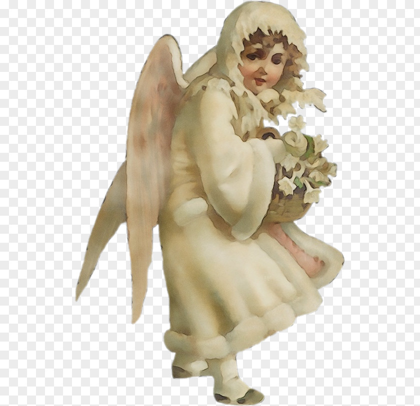 Animal Figure Kneeling Angel Figurine Supernatural Creature Fictional Character Toy PNG