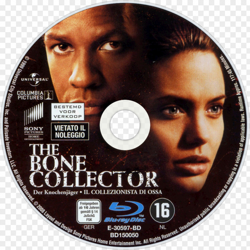 Bone Collector Movie The Denzel Washington Lincoln Rhyme Film Blu-ray Disc PNG