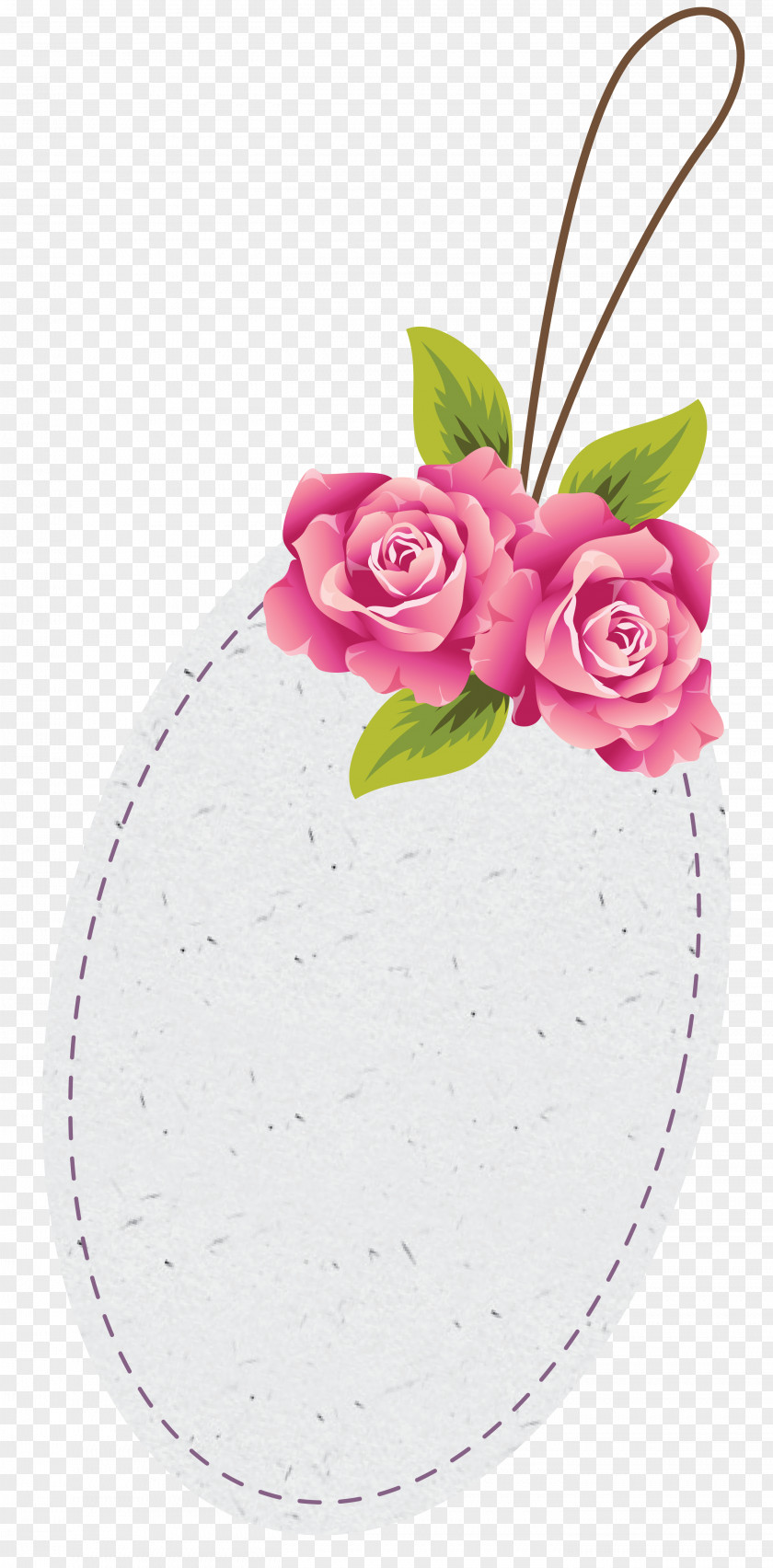 Spring Frame Paper Rose Molding Garland Flower PNG